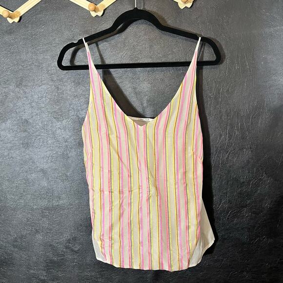 J Brand Multi Color Stripe Tank Top Size Small - Picture 1 of 9